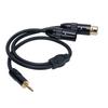 Разветвительный кабель 3,5 мм на XLR, длина 0,5 м, стерео штекер 3,5 мм на 3-контактный разъем XLR типа «папа» и «мама», кабель