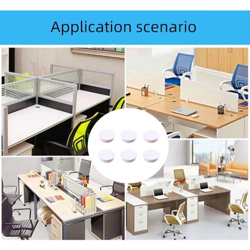 6 pcs desktop threading hole cover 50mm wire storage decorative ring white