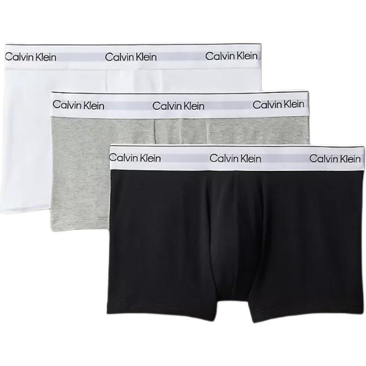 Calvin Klein Удобные дышащие, приятные для кожи однотонные боксеры, комплект из 3 пар мужского нижнего белья, разноцветные NB3967-069