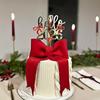 1Pc Happy  Year Cake Topper Golden Red Hello 2026 Acrylic Cake Topper For Christmas Xmas  Year Party Cake Decorations