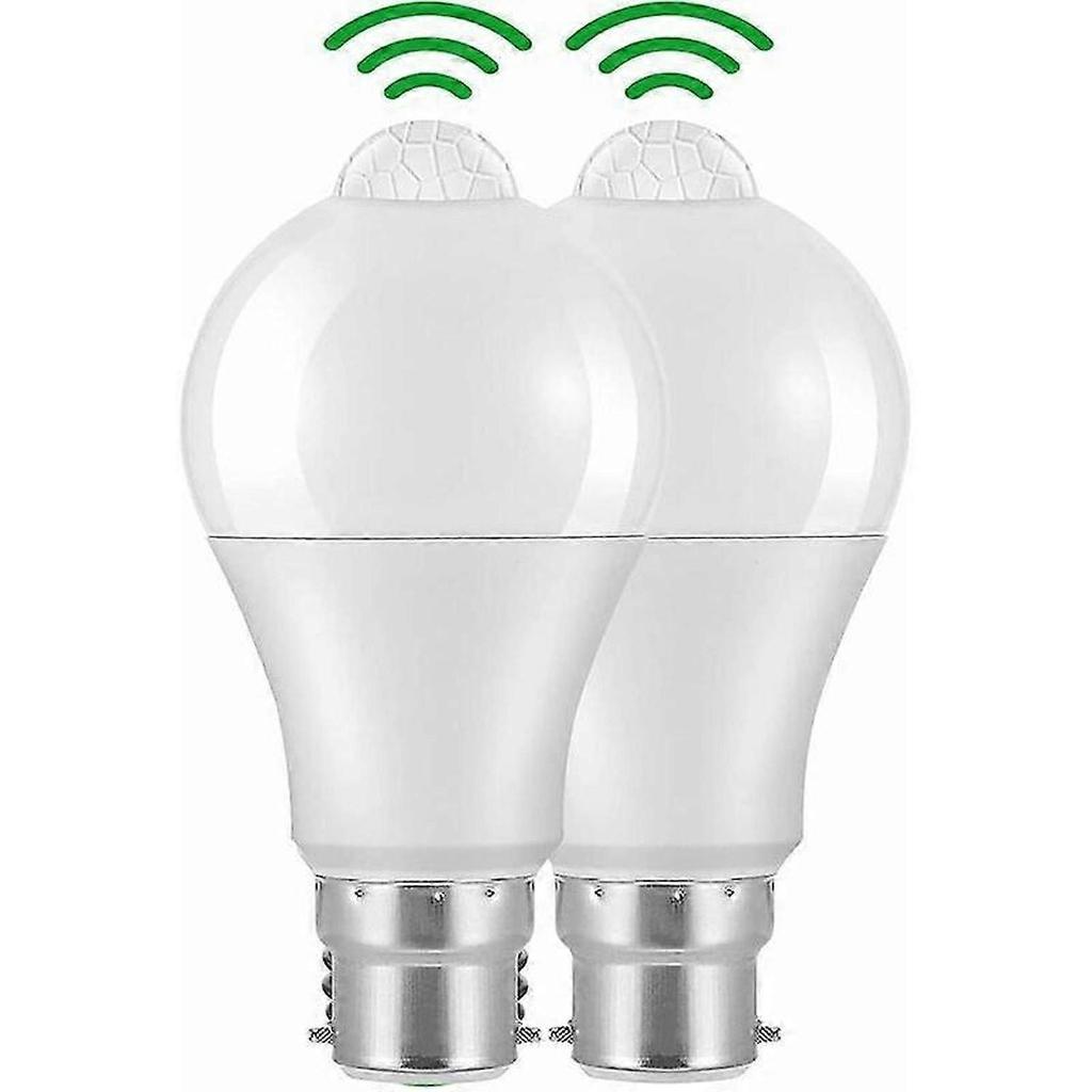 B22 Bayonet LED Motion Sensor Light Bulb, 12W, 1020lm, Cool White 6000 K, CIR 85, Waterproof IP42 Energy Saving, Non-dimmable, Motion Sensor Light Bul