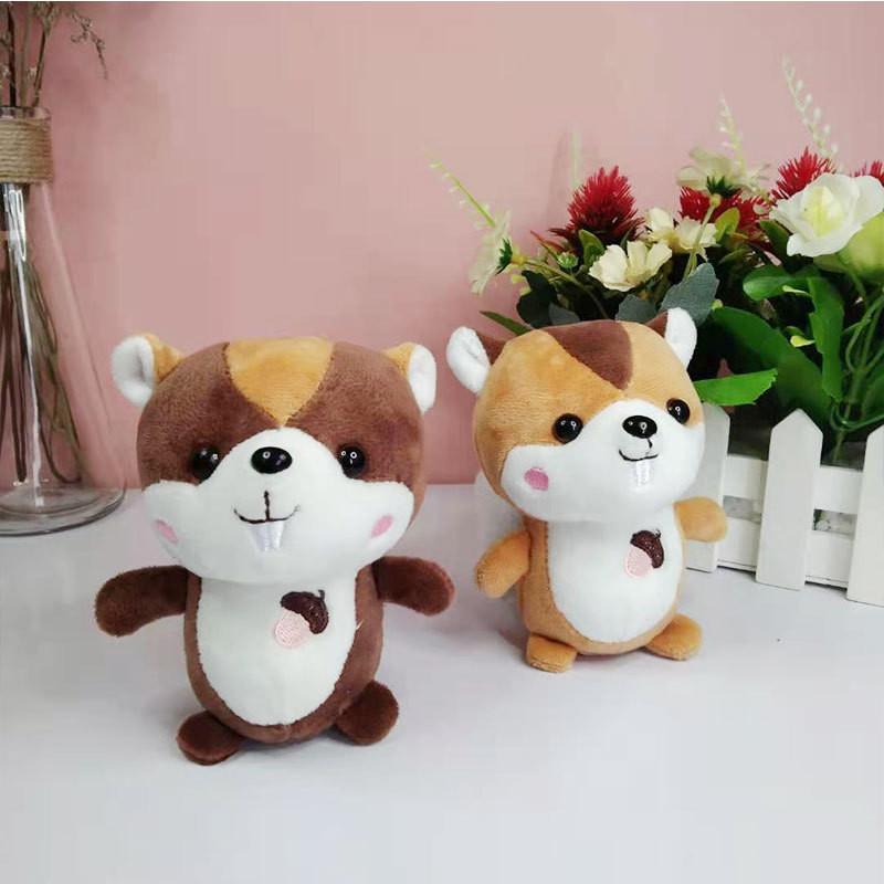 Plush Whimsical Squirrel Keychain Cartoon Animal Design For Bags Gifts Keychains And