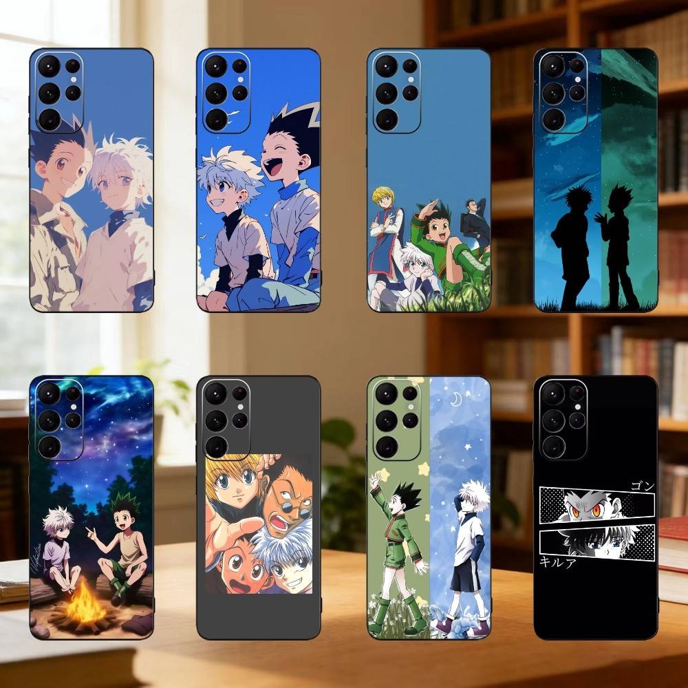 Gon & Killua Hunter X Hunter phone Case For Samsung S25,24,21,22,23,30,Ultra,20,Plus,Fe,Lite,Note Soft Black Cover