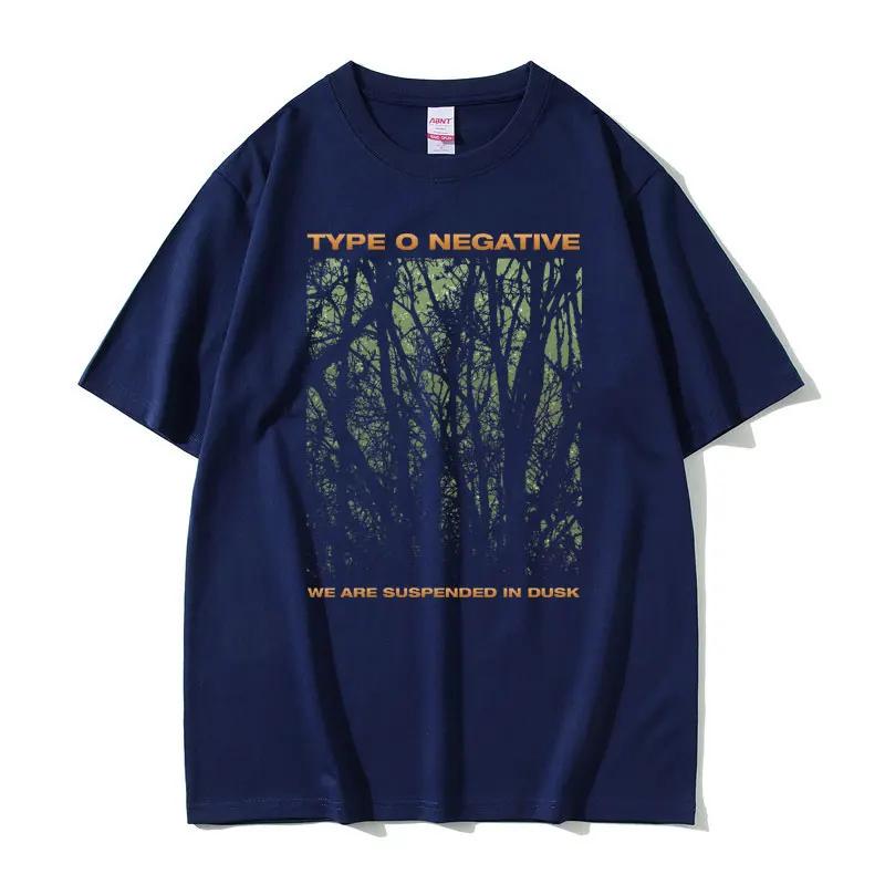 Модная футболка с изображением рок-группы Type O Negative "Подвешенная в сумерках" Мужская Женская Летняя Повседневная Футболка Мужская Винтажные Топы Футболки
