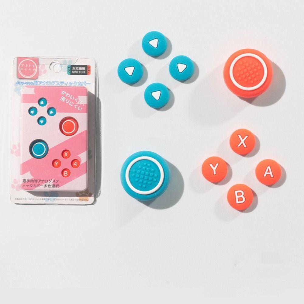 Soft D-pad Cross Button Colourful Thumb Stick Grip Cover Protector for Switch Oled NS Joy-con