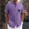 Men'S Casual Loose Short Sleeved Printed Shirt With Fashionable Top