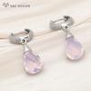 Fashion Elegant Water Drop Cubic Zirconia Dangle Earrings For Women Wedding Rose Gold Color Eardrop Jewelry