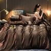 Чистый 100% шелковый постельный комплект Роскошная мягкая простыня с пододеяльниками Наволочки ТCover Постельный комплект для дома Качественные постельные комплекты размера кинг