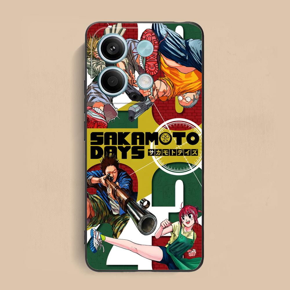 Sakamoto Days Mobile Phone Case for Xiaomi Redmi Note 14 13 12 11 S Pro Plus 4G 5G Colorful Printing Cover Pretty Luxury Cover