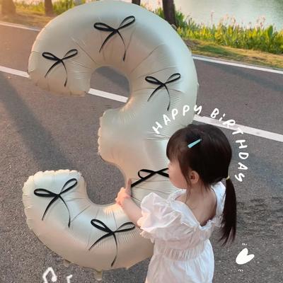 Шары-банты 0-9 лет 32 дюйма Свадебные украшения Винтажные шары с цифрами День рождения