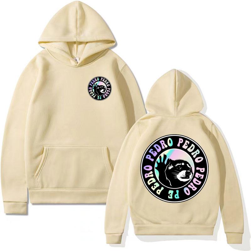 Funny Cute Pedro Raccoon Meme Hoodies Men Women's Clothes Retro Cartoon Sweatshirts Casual Oversized Pullovers Hoodie Streetwear