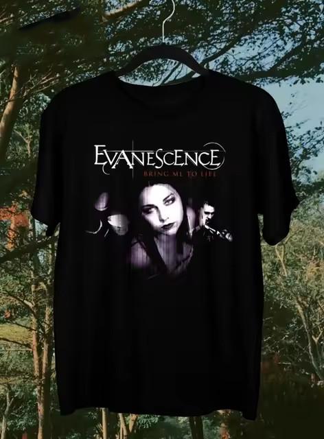 Hot Bring Me to Life Evanescence Cotton Black S5XL TShirt BB223 Unisex T-Shirt