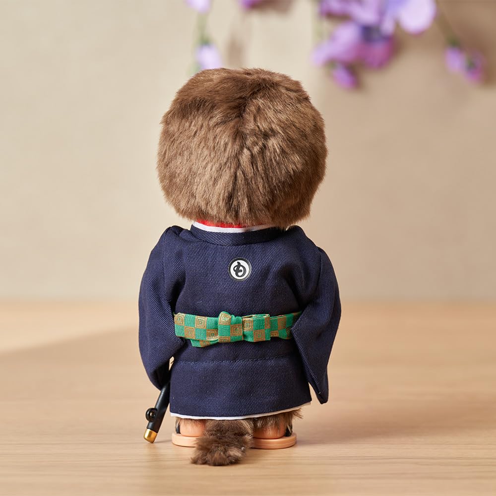 Kyugetsu Official Original Monchhichi In Kimono Boy Swordsman IPM-15-Z