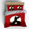 Samurai Art Three-Piece Decor Bedding Set with 1 Duvet Cover 2 Pillowcases Single Double King Queen, Gift