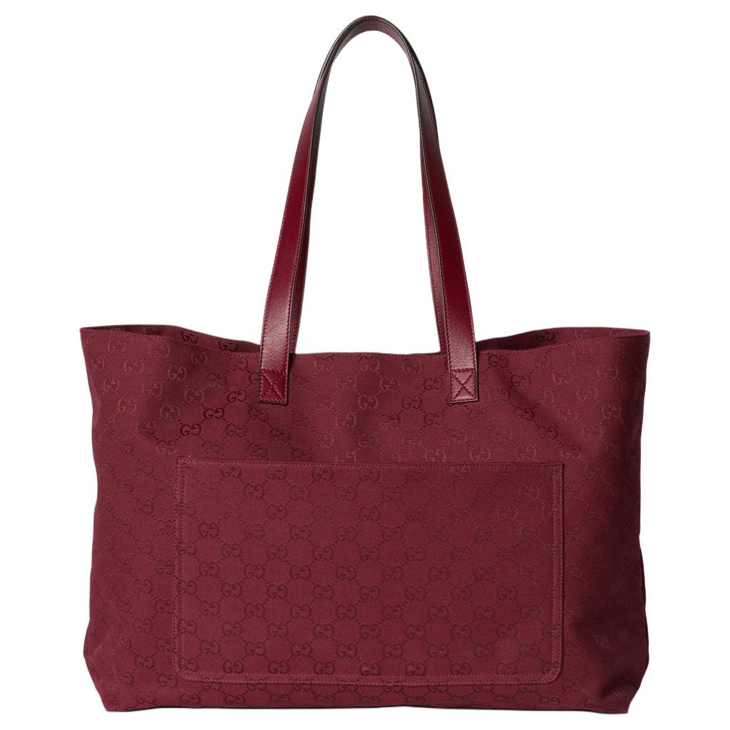 GUCCI Canvas Tote Bag, Shopping Bag, Handbag Large Mens Red