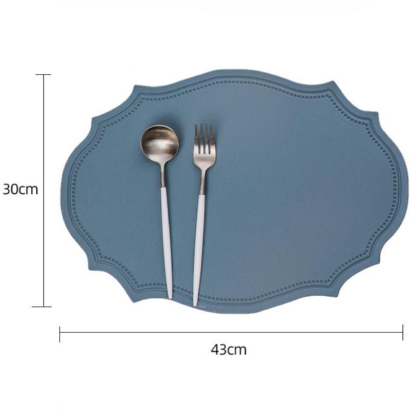 Винтажные нерегулярные коврики под приборы, термостойкие коврики для украшения домашнего стола, держатели для кастрюль, кухонные водонепроницаемые, масляные, термостойкие коврики из искусственной кожи