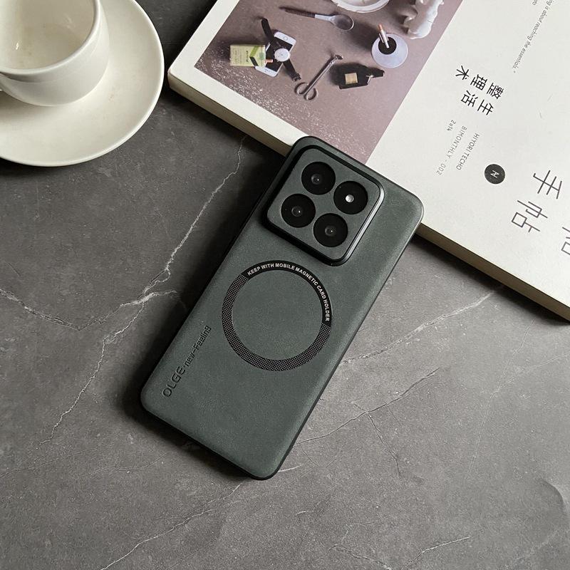 Магнитный чехол из искусственной кожи для 14 Ultra 13 Lite 13T Pro 12T Civi 3 2 Redmi Note 12 13 Pro+ K70E K70 POCO X6 F5 pro F4 GT