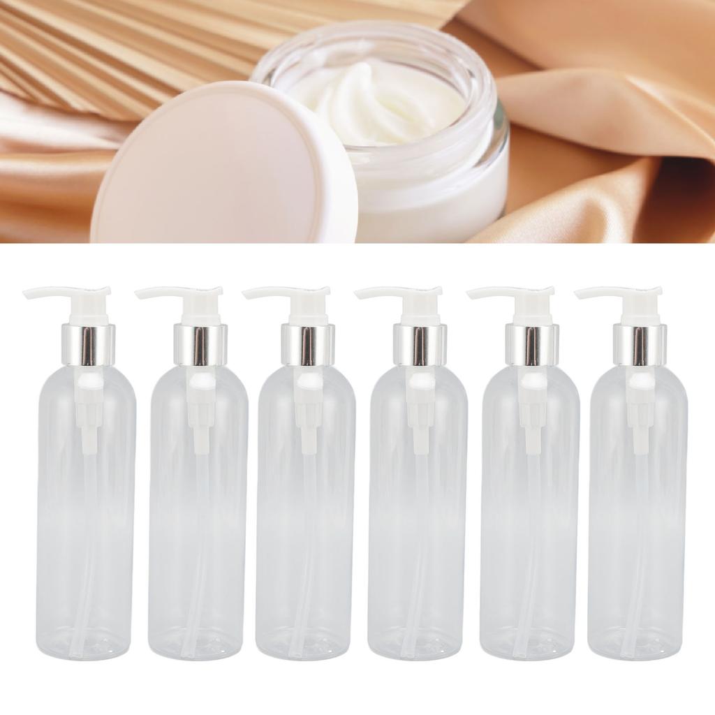 Прозрачный пластиковый дозатор для бутылок с насосом, пустой многоразовый насос для бутылок с массажным маслом для шампуня-кондиционера
