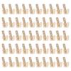 50Pcs Piggyback Spade Connectors Brass 6.35mm Double Headed Plug 3 Way Wire Connector Gold
