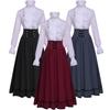 Elegant French Pleated Long-Sleeve Ruffled High-Waist Women's Skirt for Summer