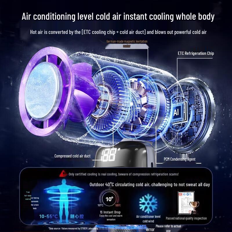 Steke Semiconductor Cooling Portable Foldable Handheld Fan