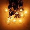 Warm White 25 Clear Bulbs G40 Fairy Lights Globe Party Christmas String Light For Garden Tree Street Wedding Outdoor Indoor Dec