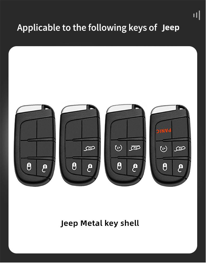 Чехол для ключа JEEP Compass, Renegade, Grand Commander и Grand Cherokee с мужской пряжкой-ракушкой