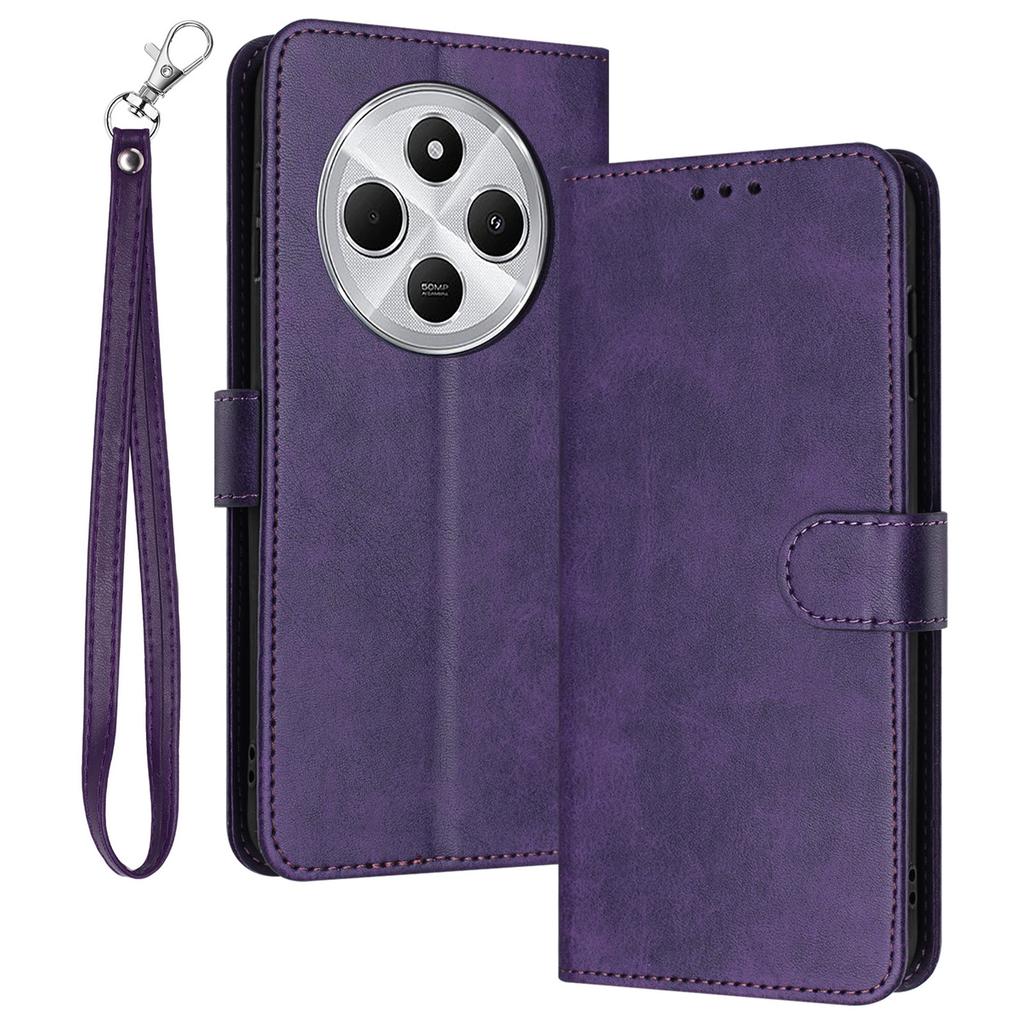 For Xiaomi Poco C75 4G/Redmi 14R 5G/14C 4G Case Flip Stand PU Leather Wallet Phone Cover Calf Texture