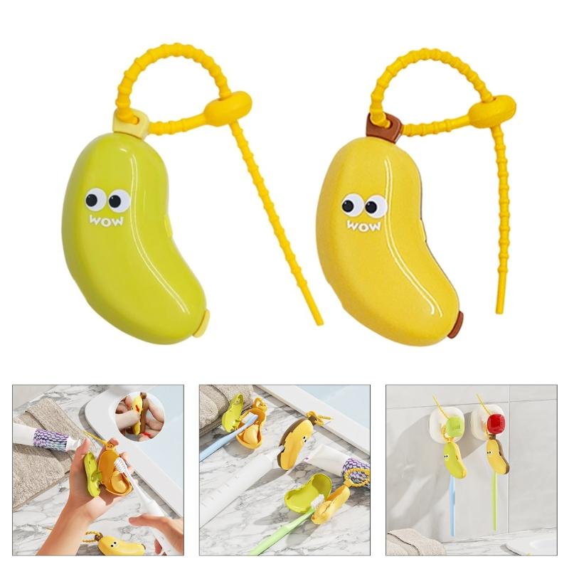 Cute Banana Design Toothbrush Head Protector Portable Hygienes Case For Home Travel Essential Safe Nontoxic Plastic
