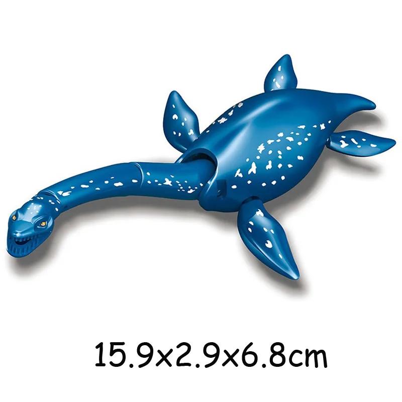 Приключение с животными Морского мира Мозазавр Плезиозавр Модель Акулы Конструктор Просвети Прототип Кирпичики Игрушки Для Детей
