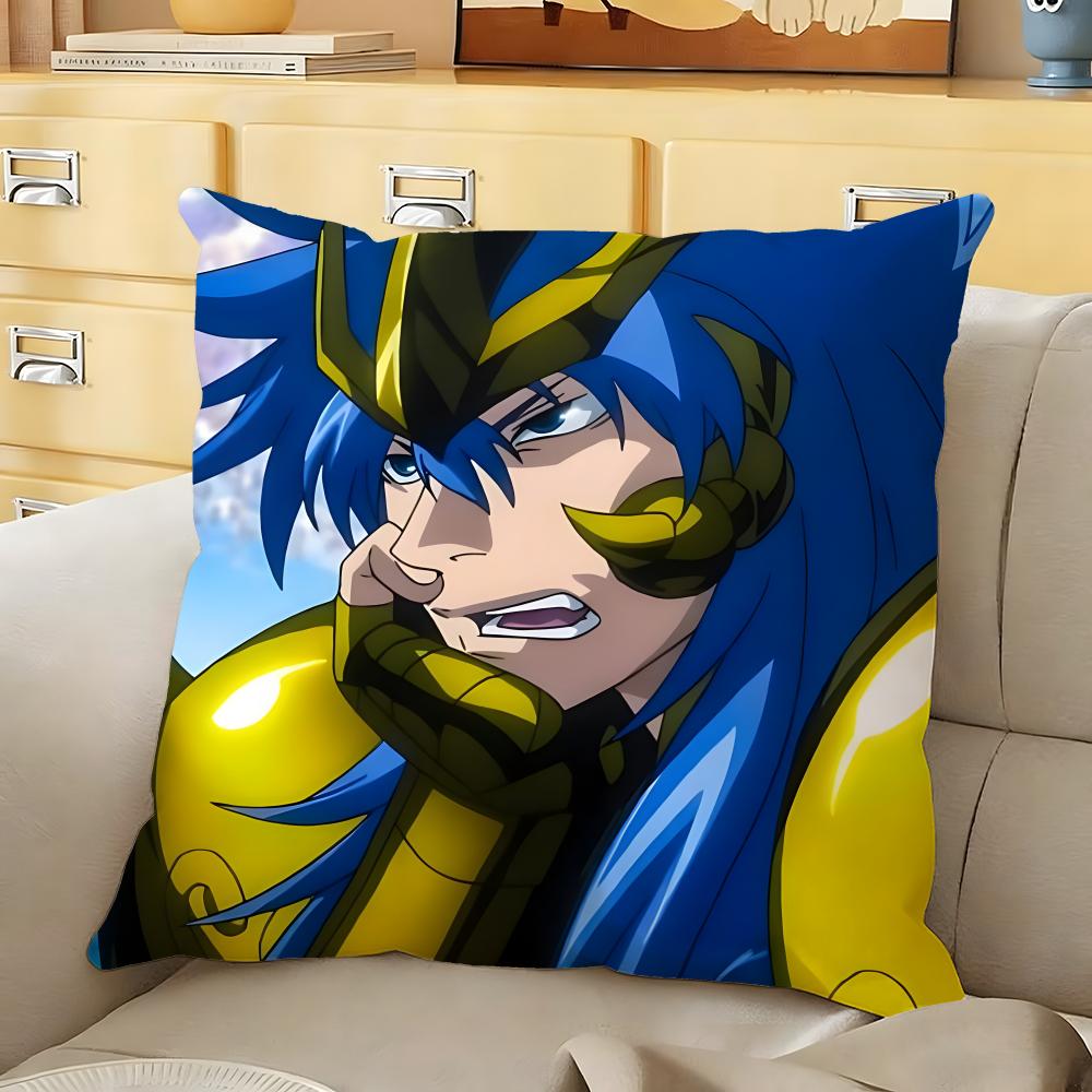 Anime SSaint SSeiya Cushion Cover Soft Durable Reversible Pillow Cover Home Car MultiScene Daily Comfort Pillowcase