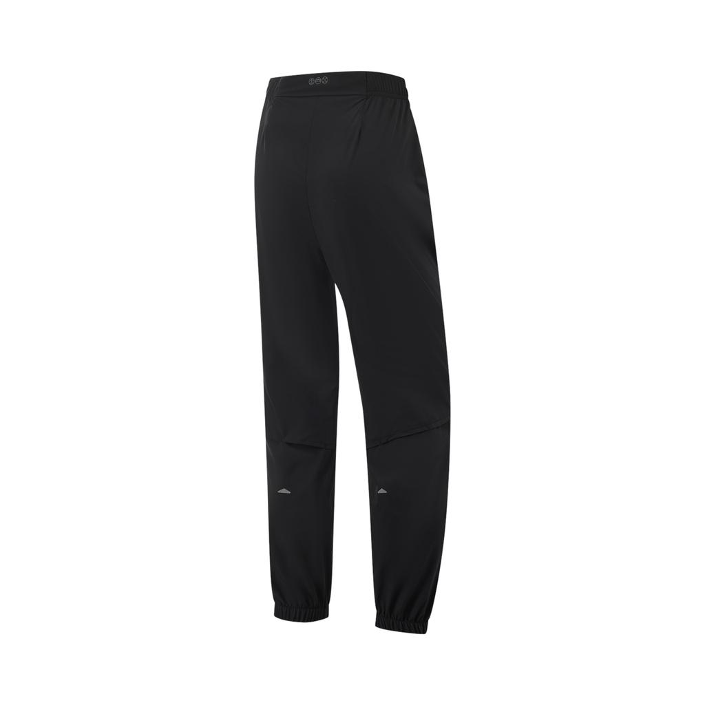 Li-Ning Simple Casual Tapered Solid Color Knitted Sports Pants Women Bottoms Black AYKV130-1