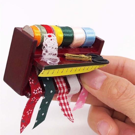 Мини-модель высокой имитации игрушки 1/12 масштаб швейная полка детский подарок для игры в кукольный домик комплект