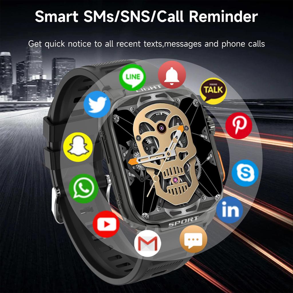 LIGE Новые умные часы с функцией Bluetooth Call, 1,91-дюймовым экраном HD, спортивные фитнес-часы для мужчин, спортивные часы для активного отдыха, фонарик P5, умные часы