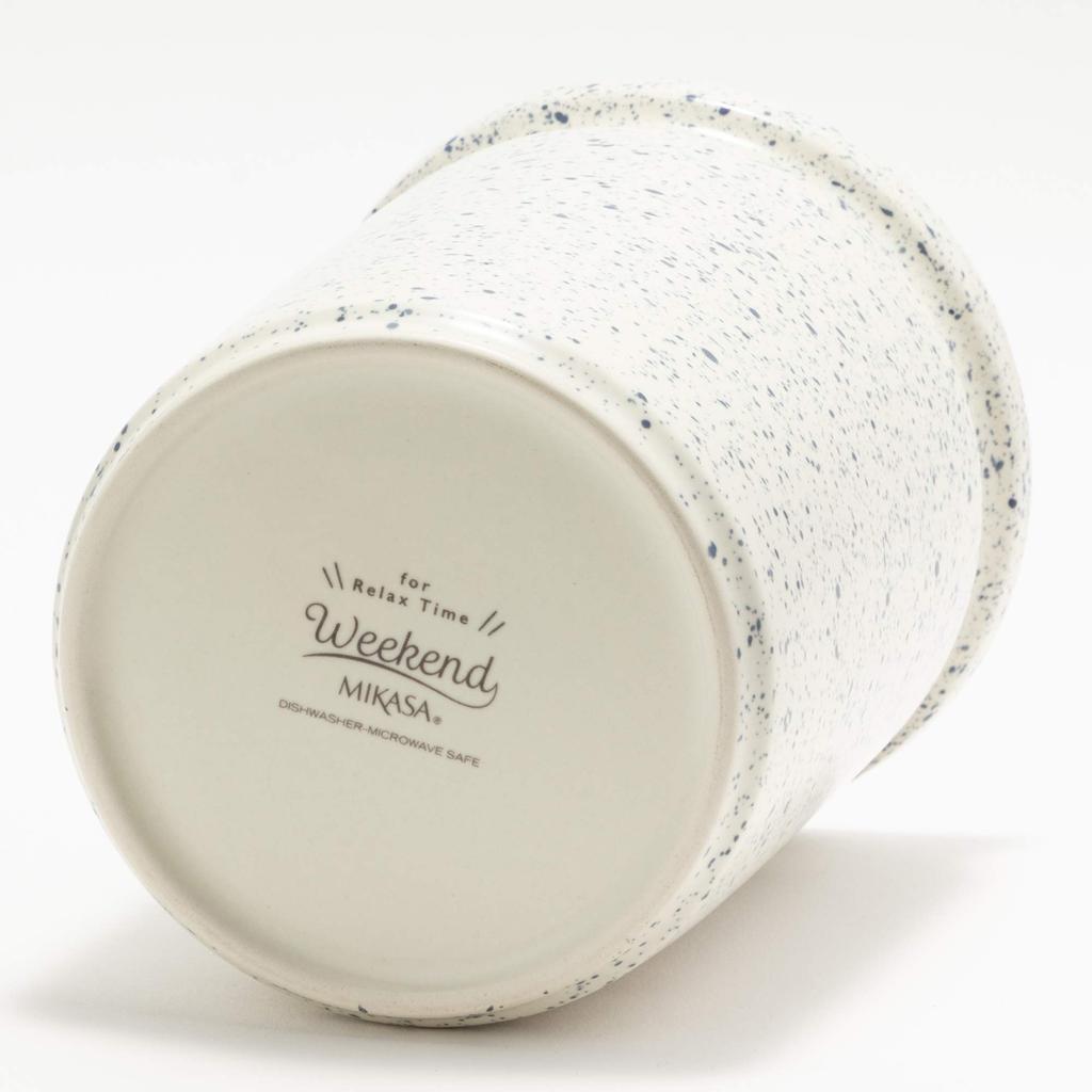 MIKASA Weekend Canister, White, 11cm Diameter X 14cm Height, 800ml, Microwave, Dishwasher, and Oven Safe, T-783573