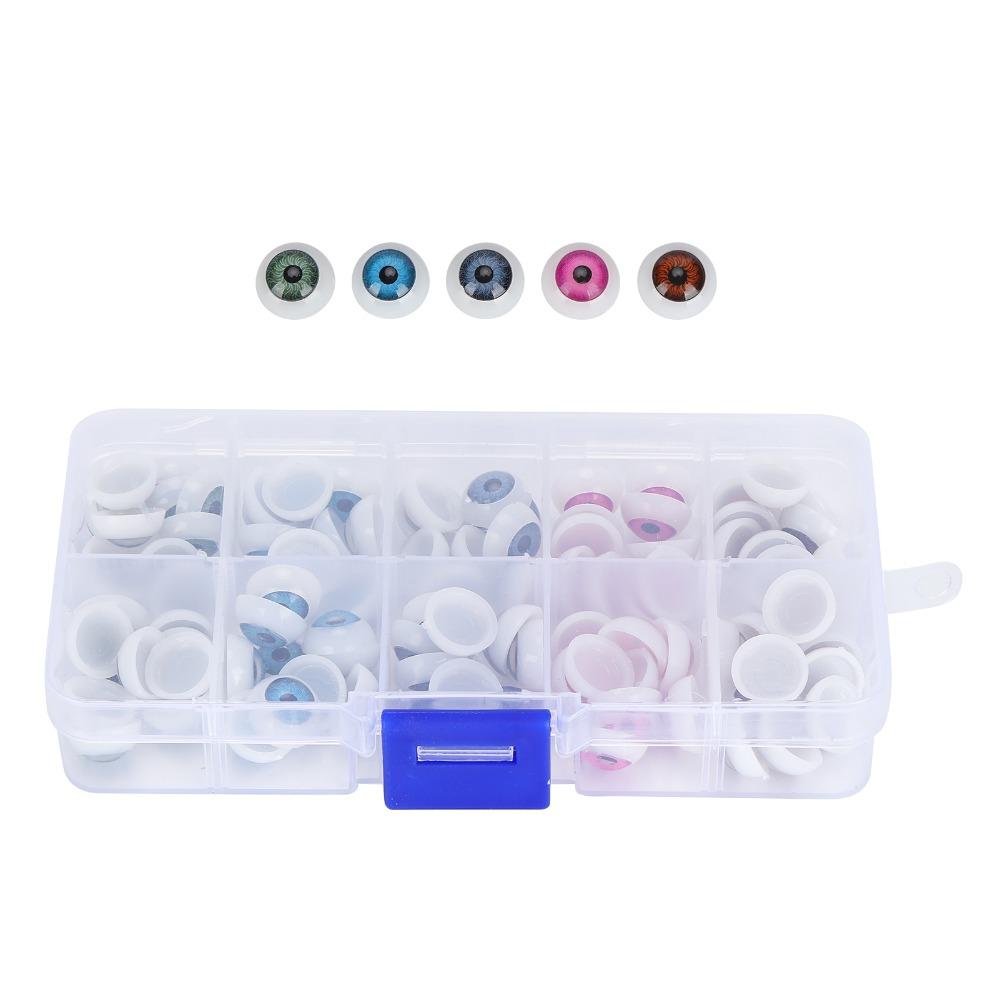 100pcs Plastic Plastic Eyes Half Round Half Round Eyes Colorful Eyes Bear Stuffed Animals