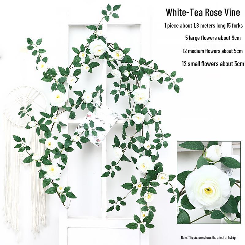 Имитация лозы с цветками розы для украшения стен и ландшафтного дизайна