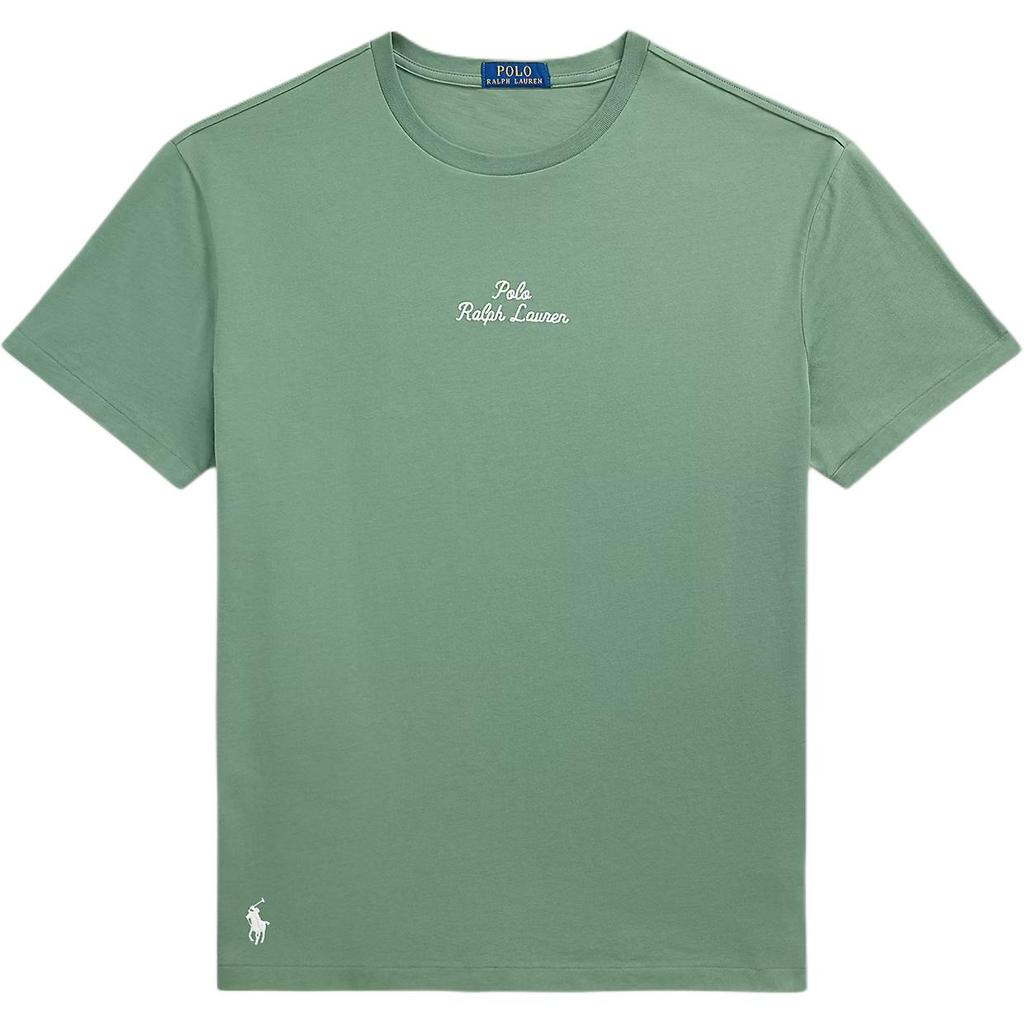 Polo Ralph Lauren Классический крой Однотонная вязаная спортивная футболка с логотипом унисекс Топы 710936585-029