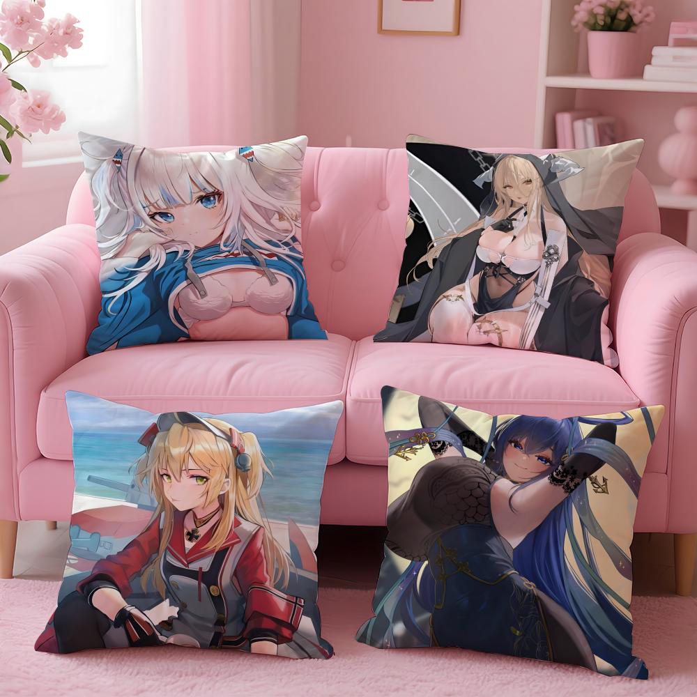 Hot Chinese Game Anime AAzur LaneS Cushion Cover Pillow Case Soft Skin Friendly Fabric Concealed Zipper