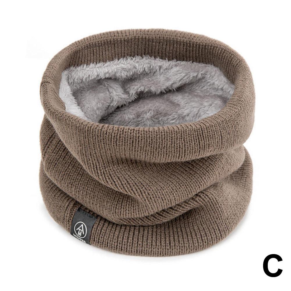 Зимний плюшевый вязаный шарф для женщин и мужчин, флисовый шарф-кольцо, бандана, грелка для шеи, бафф, толстая кашемировая повязка на голову, лыжная маска