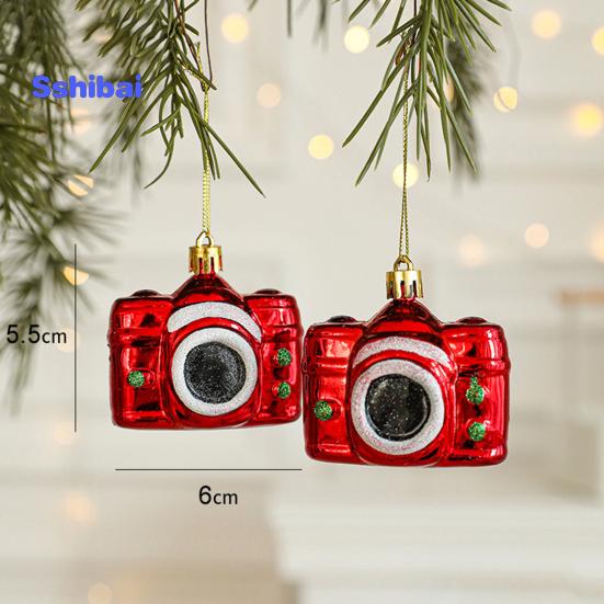 2 шт. Рождественский кулон изысканный грибной пончик в форме Санта-Клауса подвесное украшение для рождественской елки для праздничного украшения