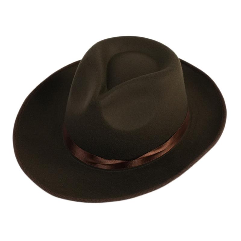 Костюмная шляпа Федора Шляпа Шляпа для музыкального фестиваля Взрослая Зимняя Осенняя Вечеринка Шляпа Унисекс Головной убор Сценическое шоу Котелок