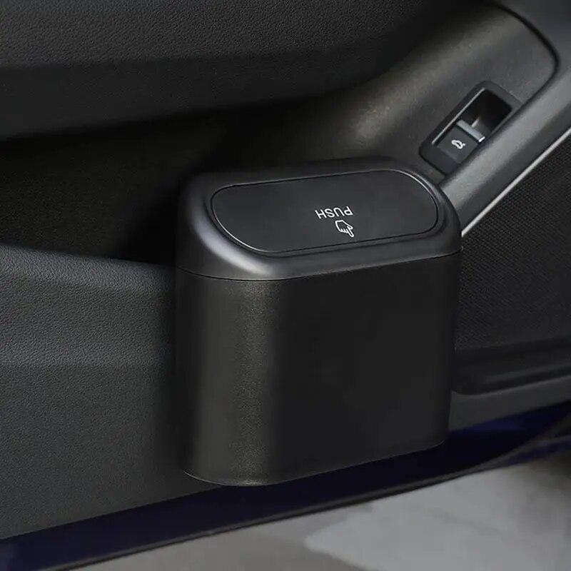 Универсальный органайзер, автомобильная раскладушка, мусорное ведро, подвесной автомобильный ящик для мусора, пылезащитный ящик для хранения, черный ABS, квадратный пресс-мусорный бак, автомобильные аксессуары для интерьера