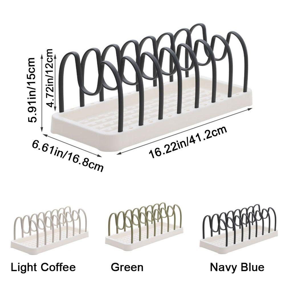 Регулируемая подставка для крышек кастрюль Пластиковая сушилка для посуды Многофункциональный держатель для крышек кастрюль Кухня