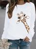 2026 Unisex Round Neck Giraffe Print Sweatshirt