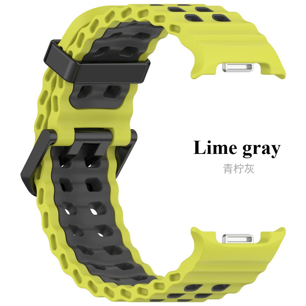 Морской ремешок для Samsung Galaxy Watch 8 Classic Аксессуары Двухцветный Спортивный силиконовый браслет Ремешки для Galaxy Watch 8 40 мм 44 мм