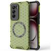 For Oppo Reno12 Pro 5G (Global) Magnetic Case Honeycomb Texture Double Layer TPU+PC Phone Cover