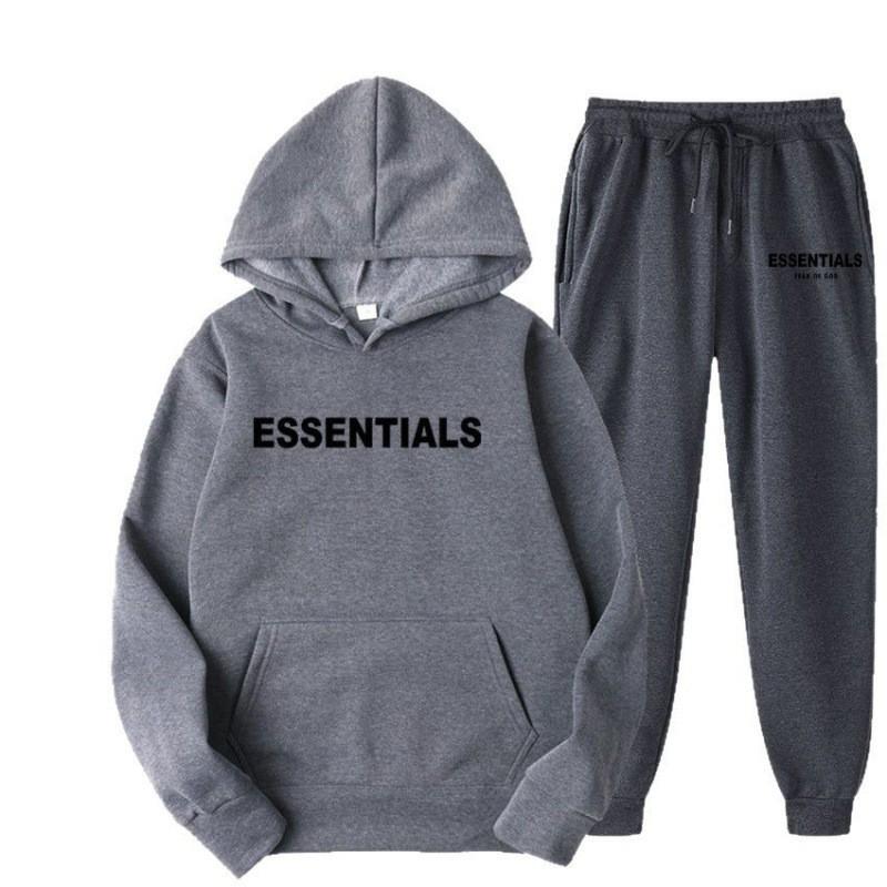 Unisex Oversized Hooded Sweatshirt Set With Letter Print - Casual Loose Fit Pullover Jogger Pants Fall