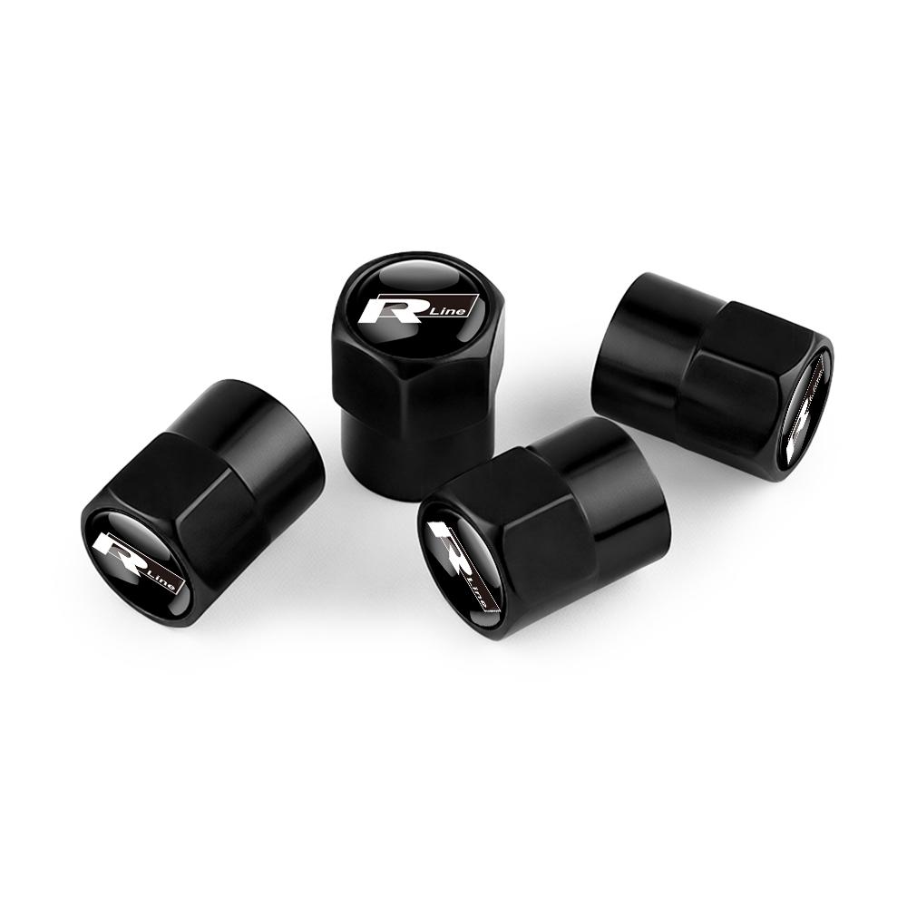 ADMVN1 For Volkswagen VW R Polo Passat Rline Golf 4 5 6 Tiguan Jetta GTI Bora Car Tire Valve Caps Metal Wheel Dust Covers Accessories