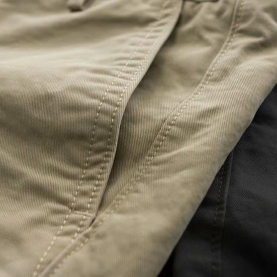Men Shorts Solid Color Zipper Knee Length Casual Students Pants for Daily Wear